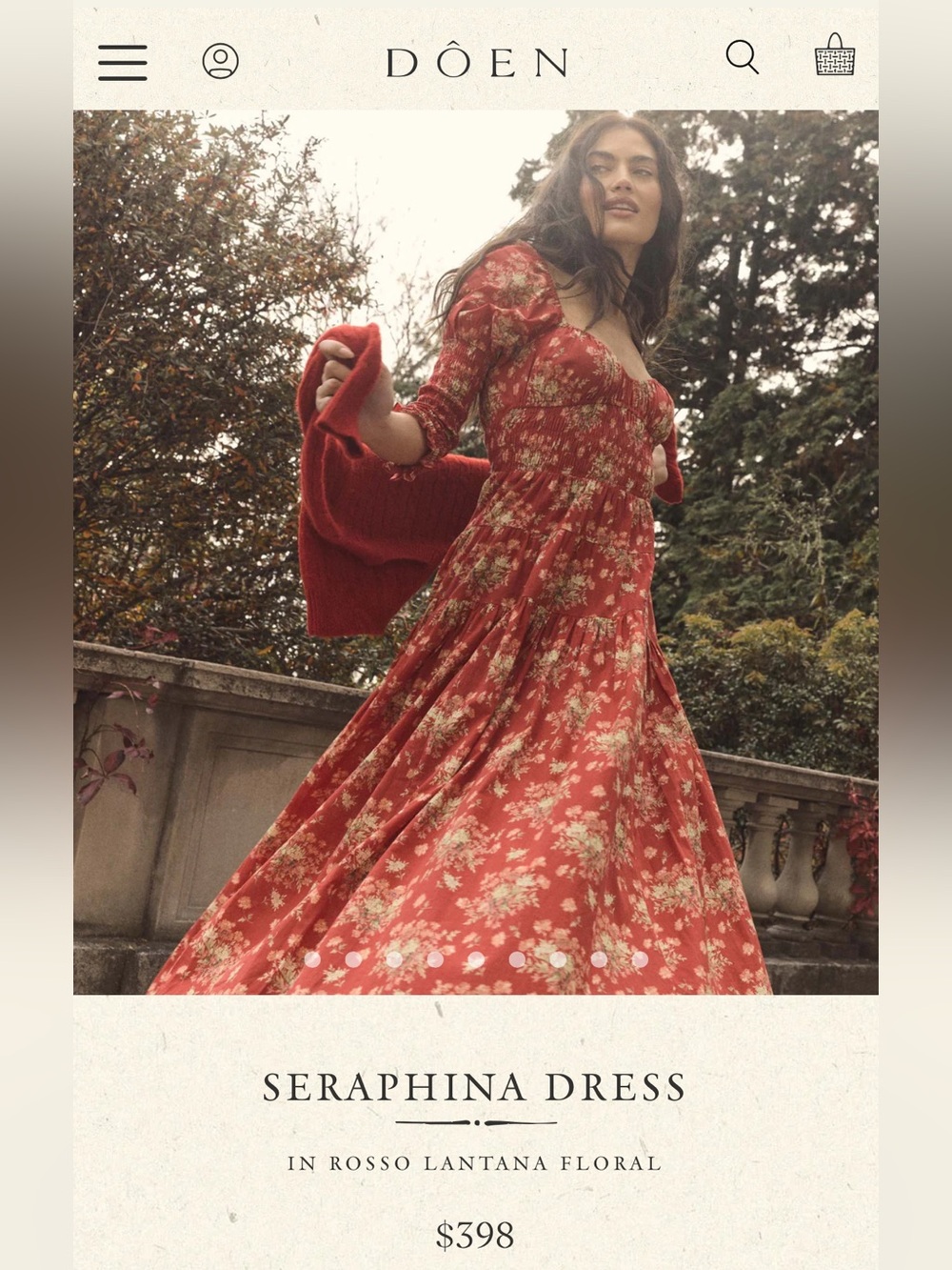 NWT Doen Seraphina Dress - Rosso Lantana Floral